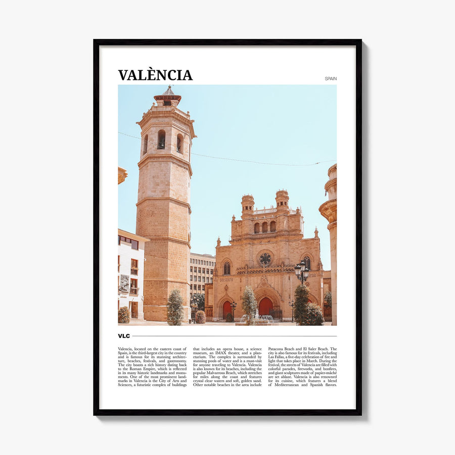 Valencia Travel No 1 Poster, framed poster mockup