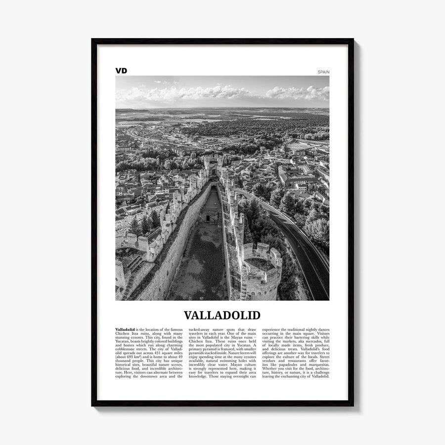Valladolid, Spain Newspaper Poster, framed poster mockup