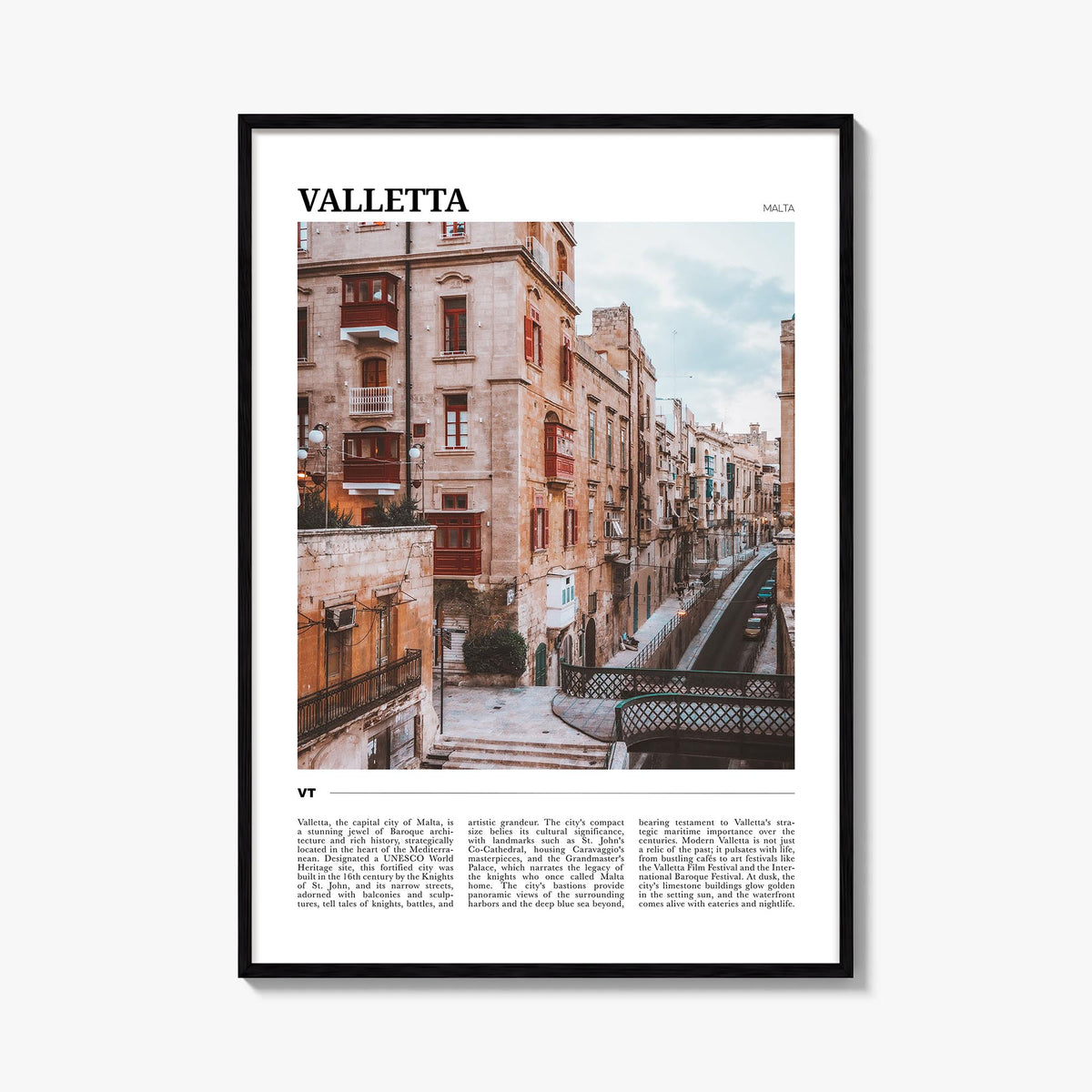Valletta Travel Poster