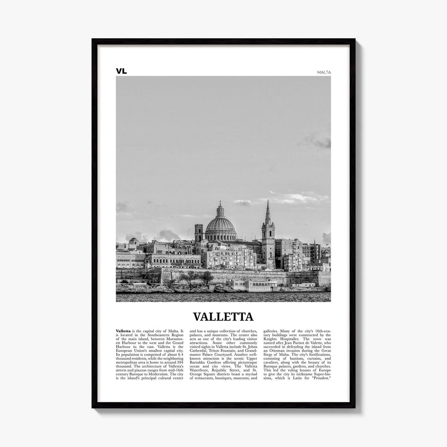 Valletta Newspaper Poster, framed poster mockup