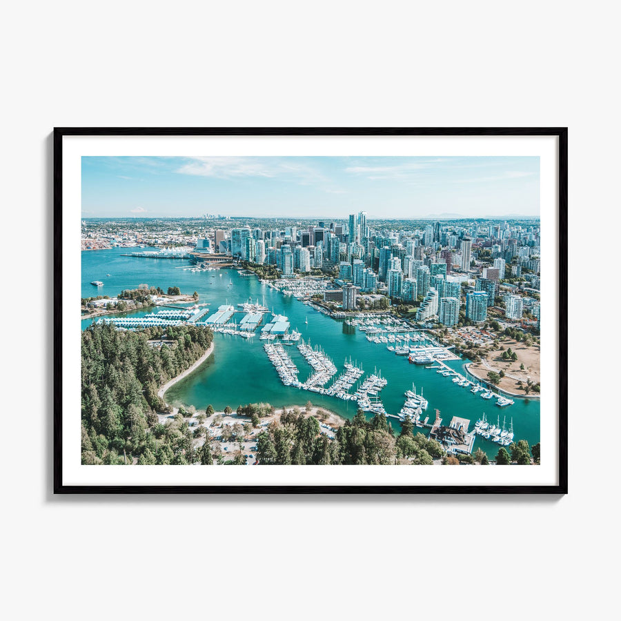 Vancouver, Canada Photo Poster, framed poster mockup, white border
