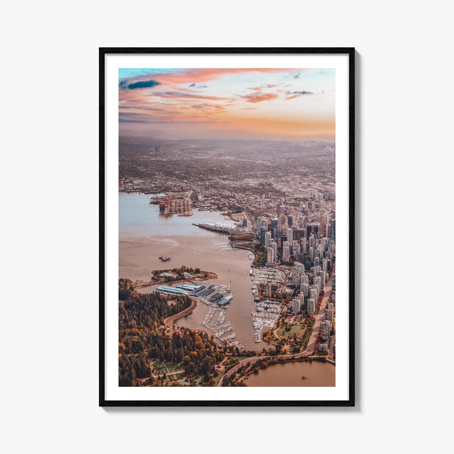 Vancouver, Canada no. 2 colorful photo poster of Canada – vertical wall art, unframed print shown in interior mockup