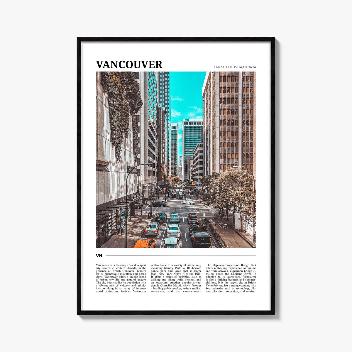 Vancouver, Canada Travel No 2 Poster
