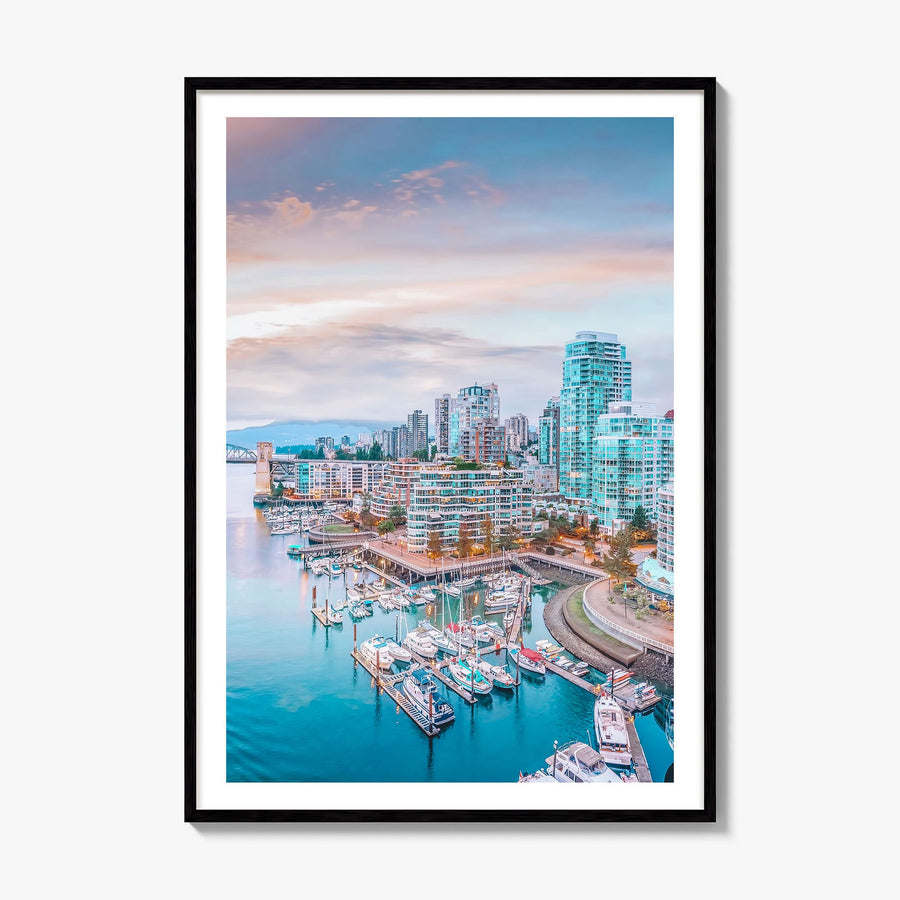 Vancouver, Canada Photo No 1 Poster, framed poster mockup, white border