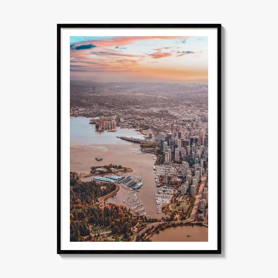 Vancouver, Canada Photo No 2 Poster, framed poster mockup, white border