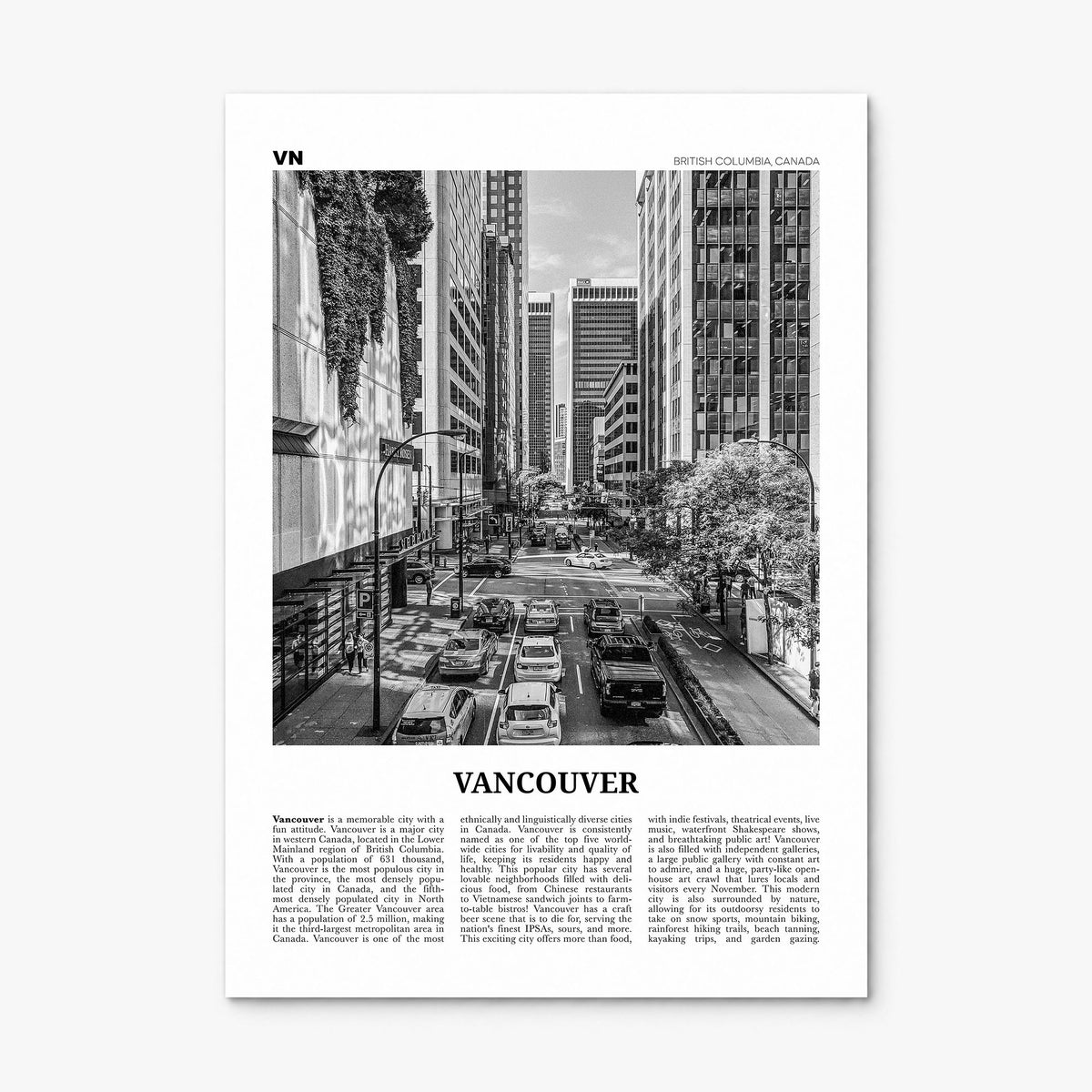 Vancouver, Canada Newspaper No 3 Poster, print only (unframed)