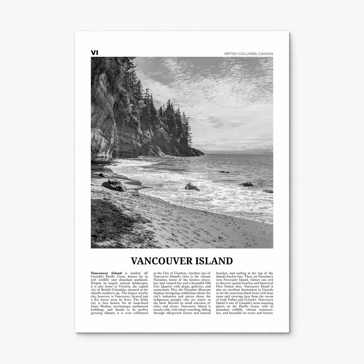 Vancouver Island Newspaper Poster, print only (unframed)