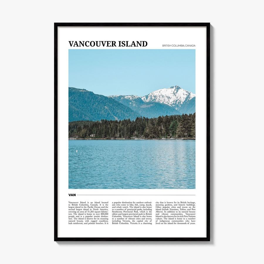 Vancouver Island Travel Poster, framed poster mockup