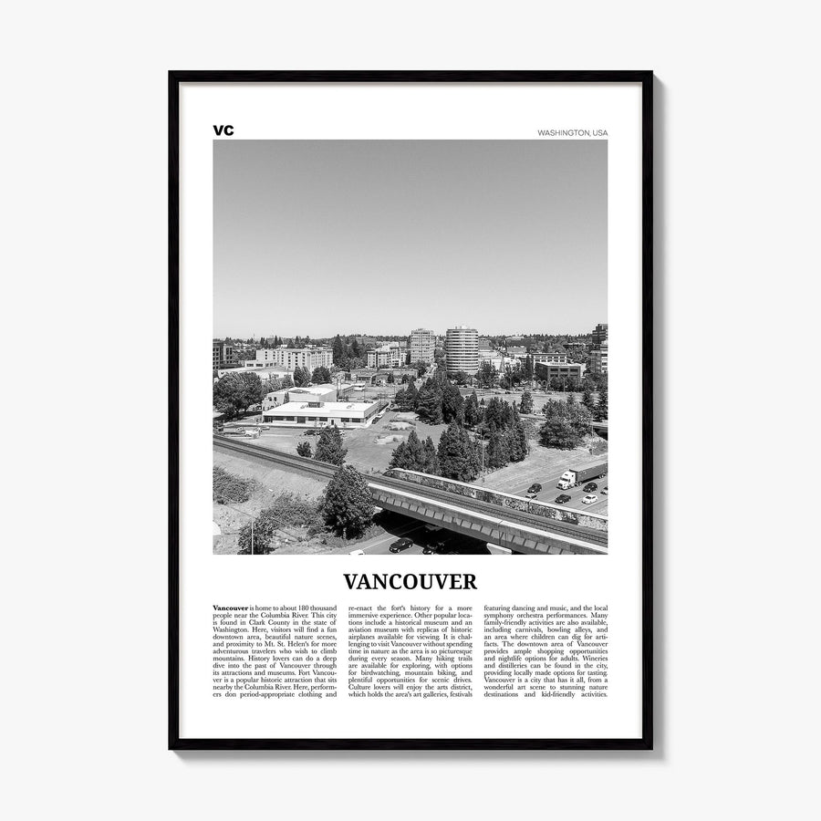 Vancouver, Washington Newspaper Poster, framed poster mockup