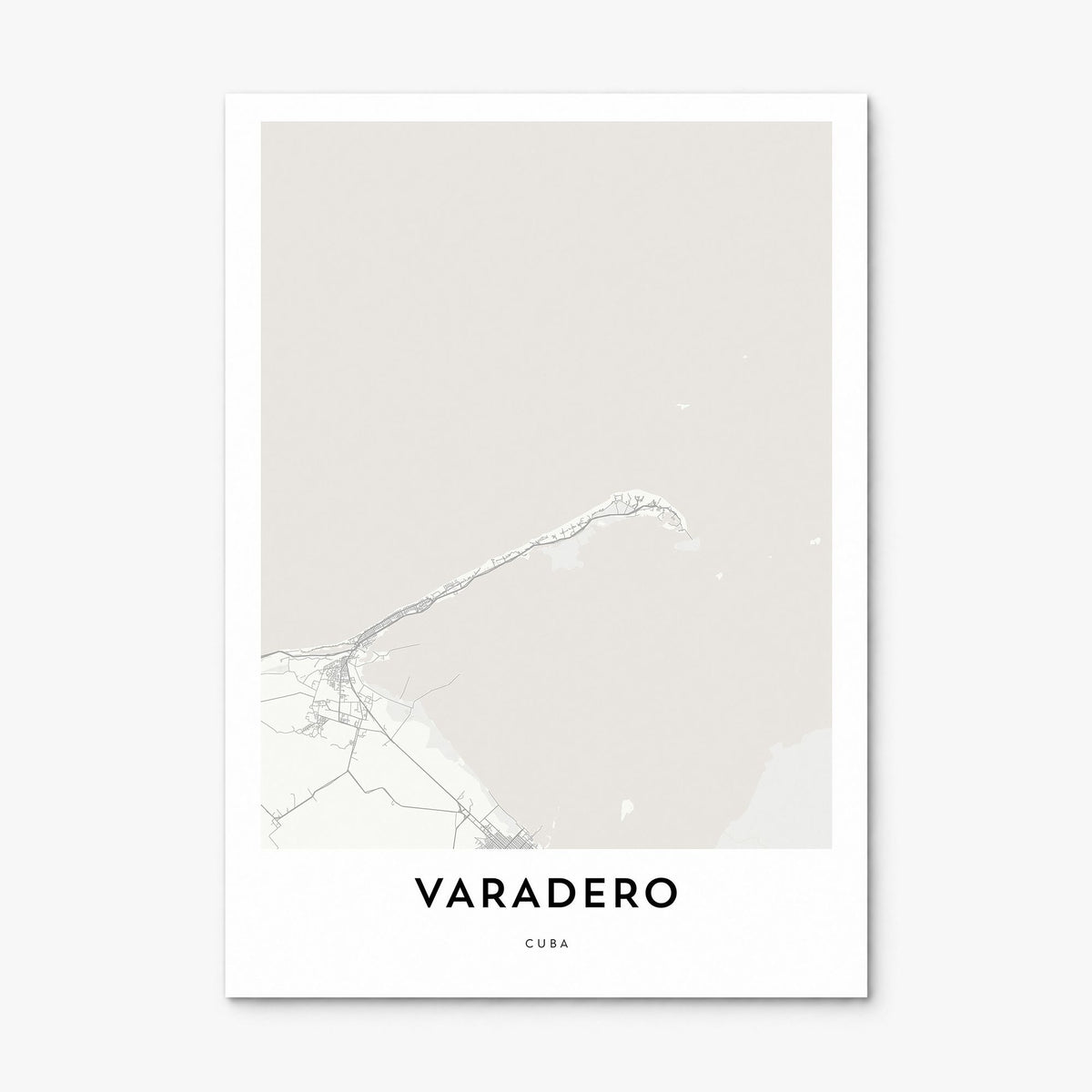 Varadero Map Poster, print only (unframed)