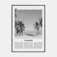 Varadero Poster Black Metal / 8x12 in Nbourhood Travel B&W Poster