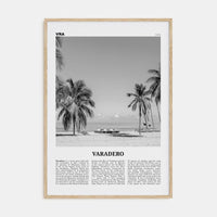 Varadero Poster Natural Wood / 8x12 in Nbourhood Travel B&W Poster