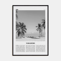 Varadero Poster Black Wood / 8x12 in Nbourhood Travel B&W Poster