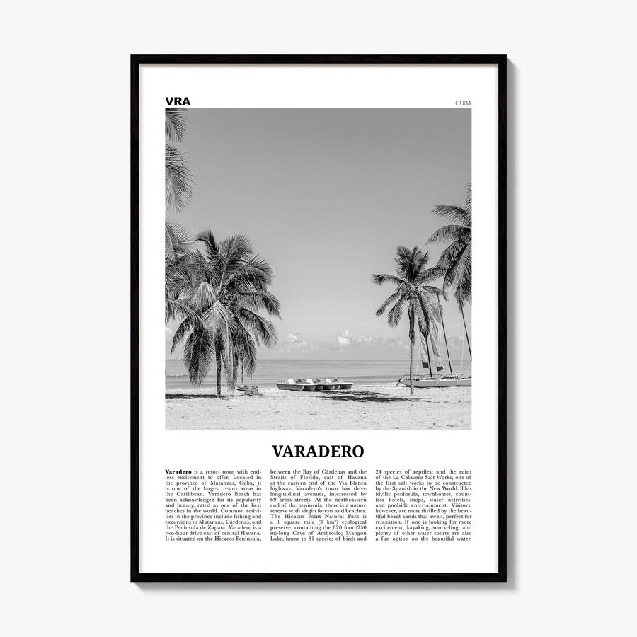 Varadero Newspaper Poster, framed poster mockup