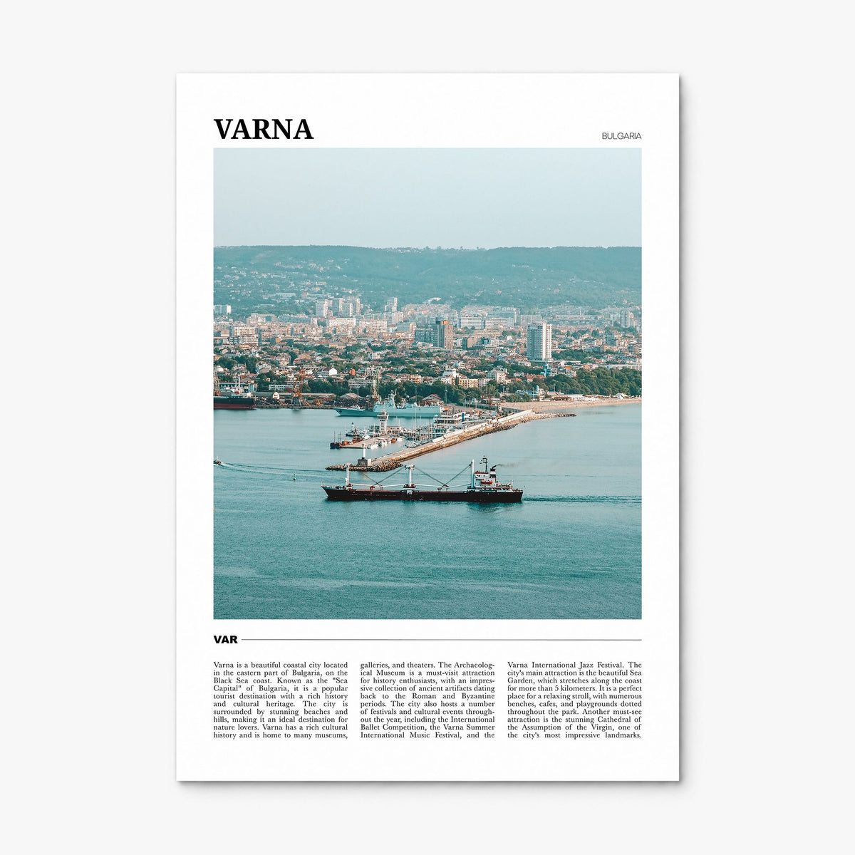 Varna Travel Poster, print only (unframed)
