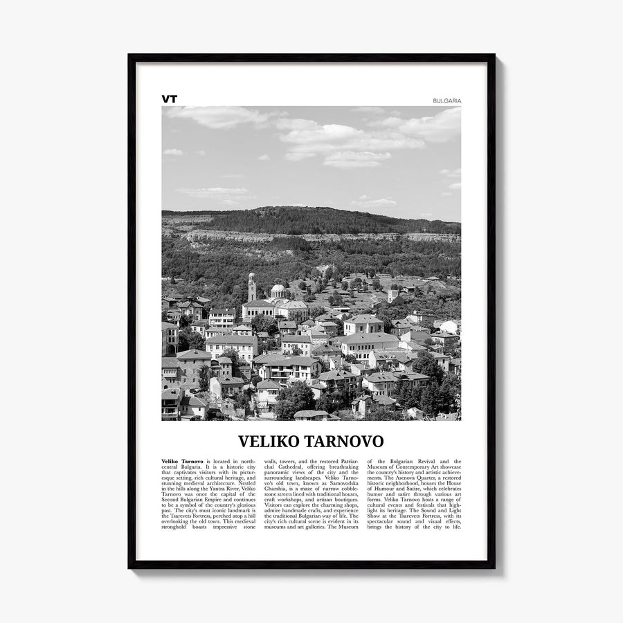 Veliko Tarnovo Newspaper Poster, framed poster mockup