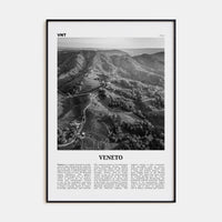 Veneto Poster Black Metal / 8x12 in Nbourhood Travel B&W Poster