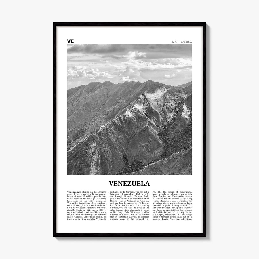 Venezuela Newspaper Poster, framed poster mockup