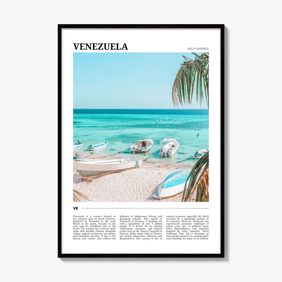 Venezuela Travel No 2 Poster, framed poster mockup