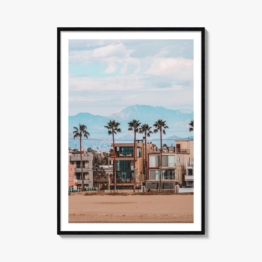 Venice Beach no. 2 colorful photo poster of Los Angeles, California – vertical wall art, unframed print shown in interior moc