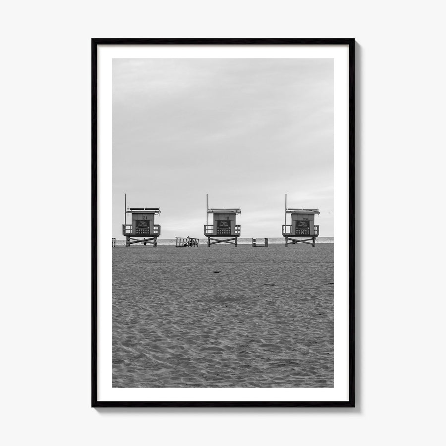Venice Beach Photo Poster, framed poster mockup, white border