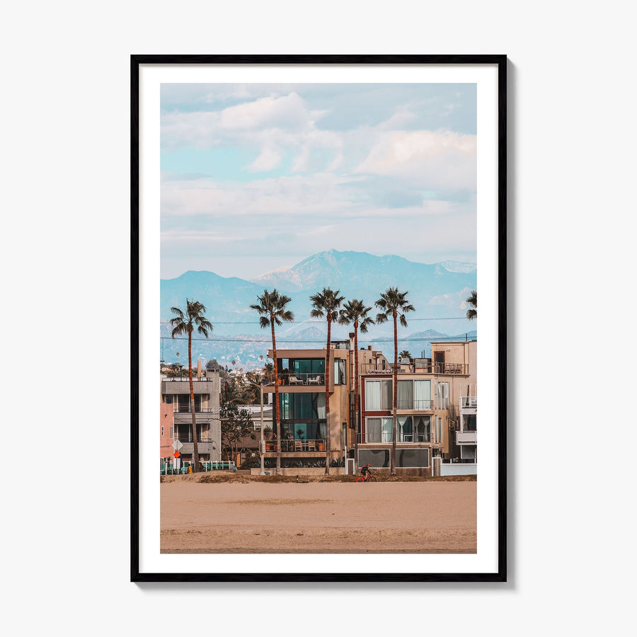 Venice Beach Photo No 2 Poster, framed poster mockup, white border