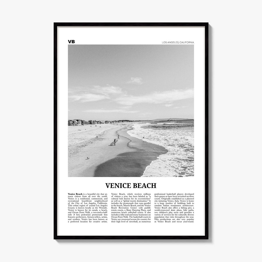 Venice Beach Newspaper No 1 Poster, framed poster mockup