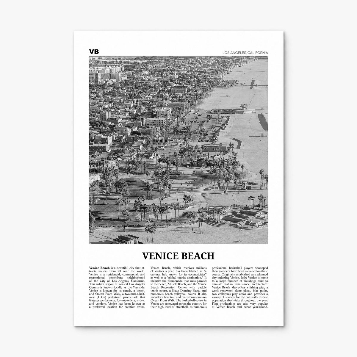 Venice Beach Newspaper No 2 Poster, print only (unframed)