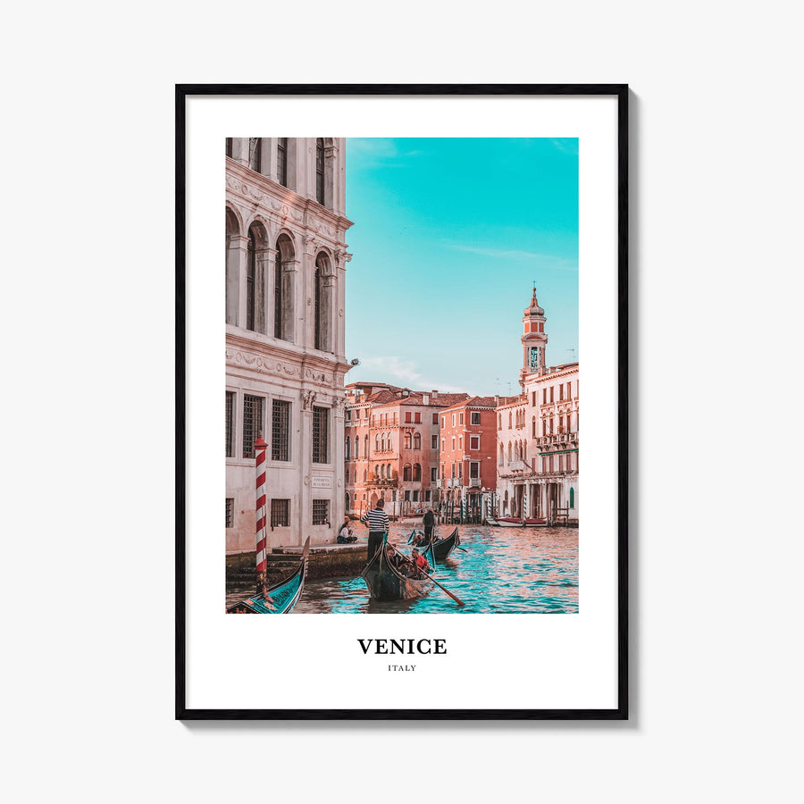 Venice colorful classic poster of Italy – vertical wall art, unframed print shown in interior mockup