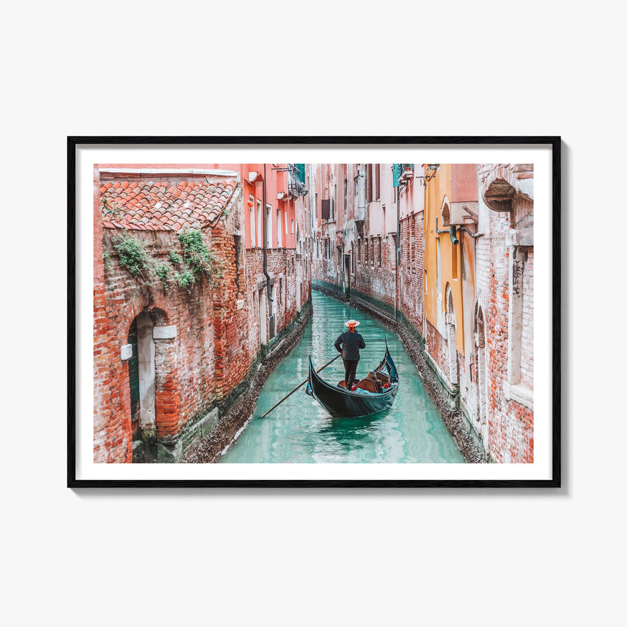 Venice colorful photo poster of Italy – horizontal wall art, unframed print shown in interior mockup