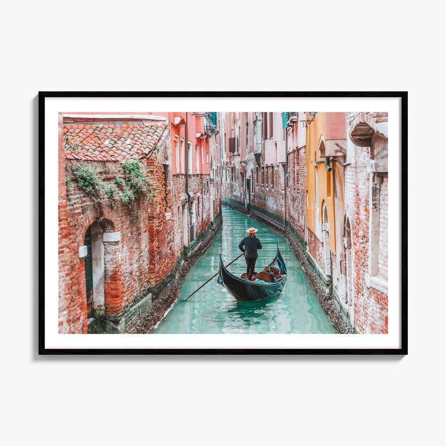 Venice Photo Poster, framed poster mockup, white border