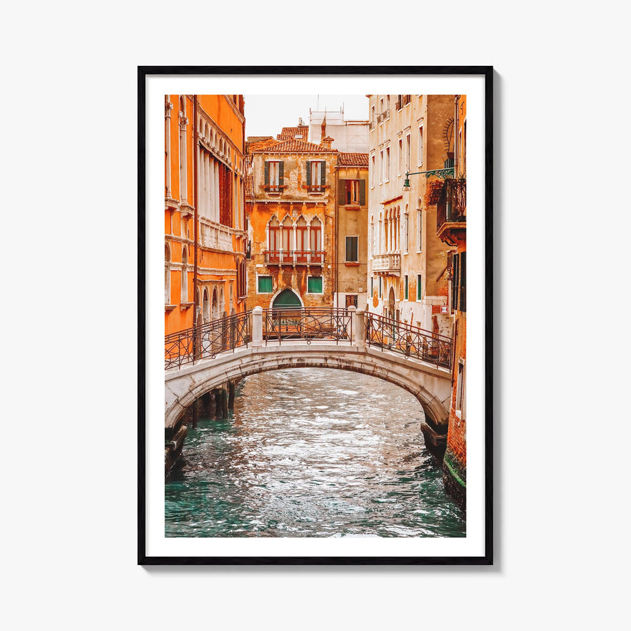 Venice no. 2 colorful photo poster of Italy – vertical wall art, unframed print shown in interior mockup