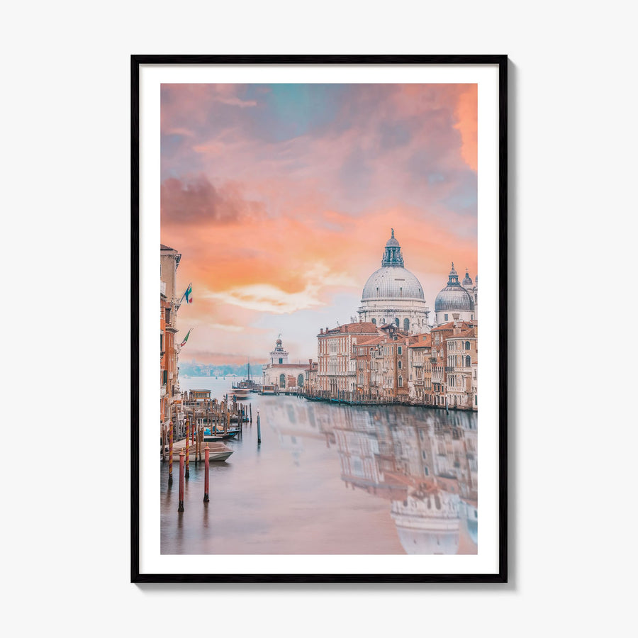 Venice Photo No 1 Poster, framed poster mockup, white border