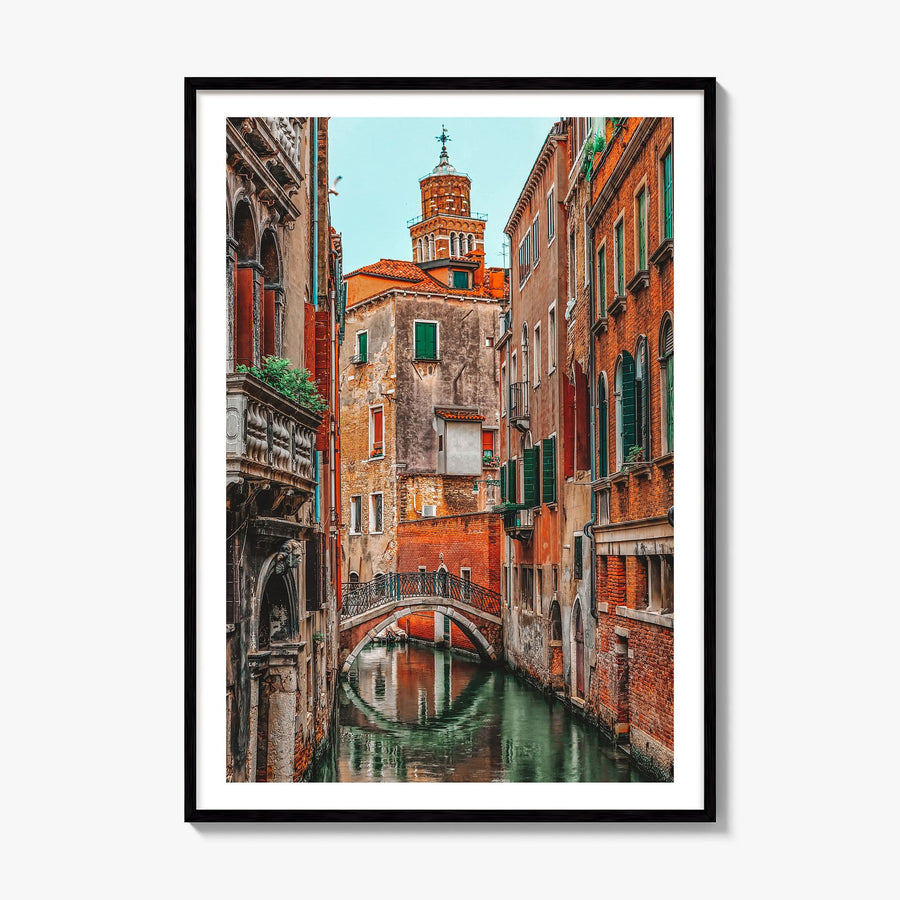 Venice Photo No 3 Poster, framed poster mockup, white border
