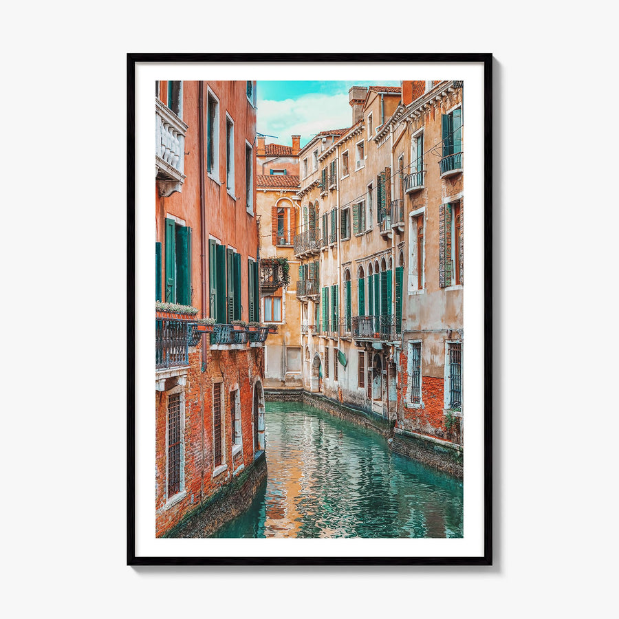 Venice Photo No 4 Poster, framed poster mockup, white border
