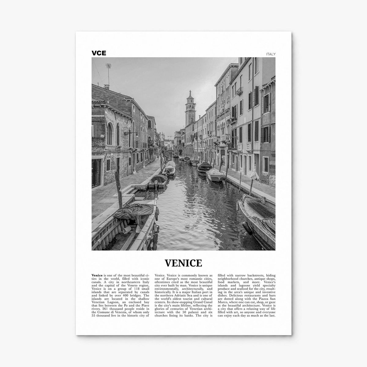 Venice Newspaper No 1 Poster, print only (unframed)