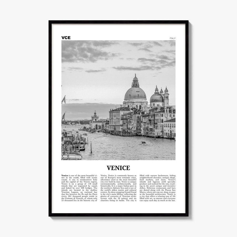 Venice Newspaper No 2 Poster, framed poster mockup