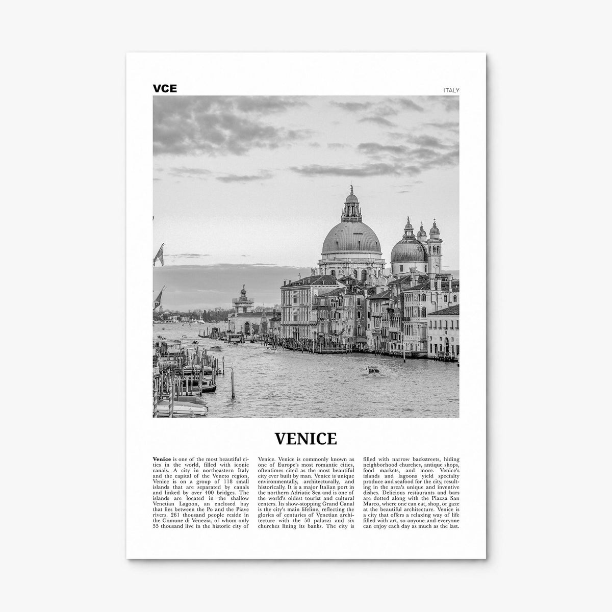 Venice Newspaper No 2 Poster, print only (unframed)