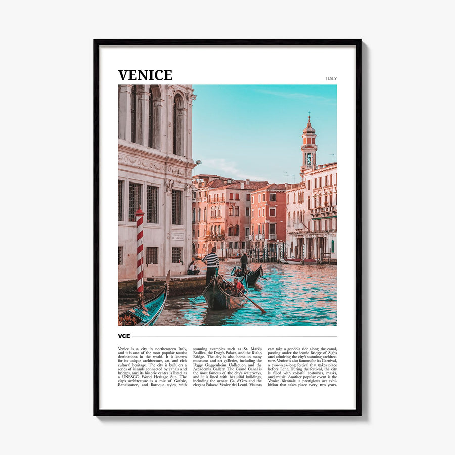 Venice Travel Poster, framed poster mockup