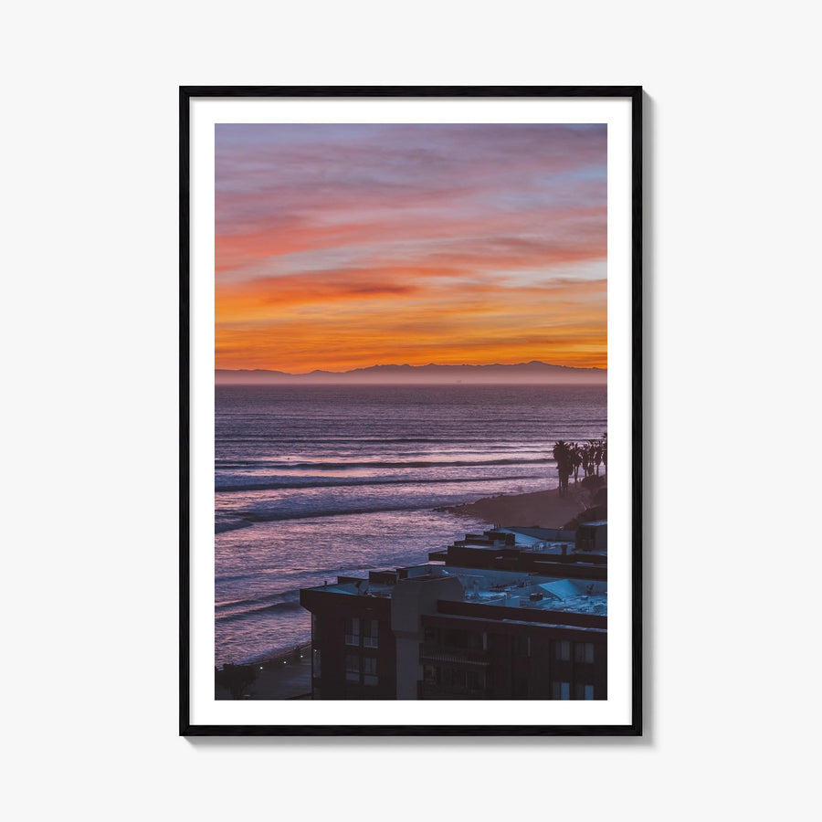 Ventura County colorful photo poster of California, USA – vertical wall art, unframed print shown in interior mockup