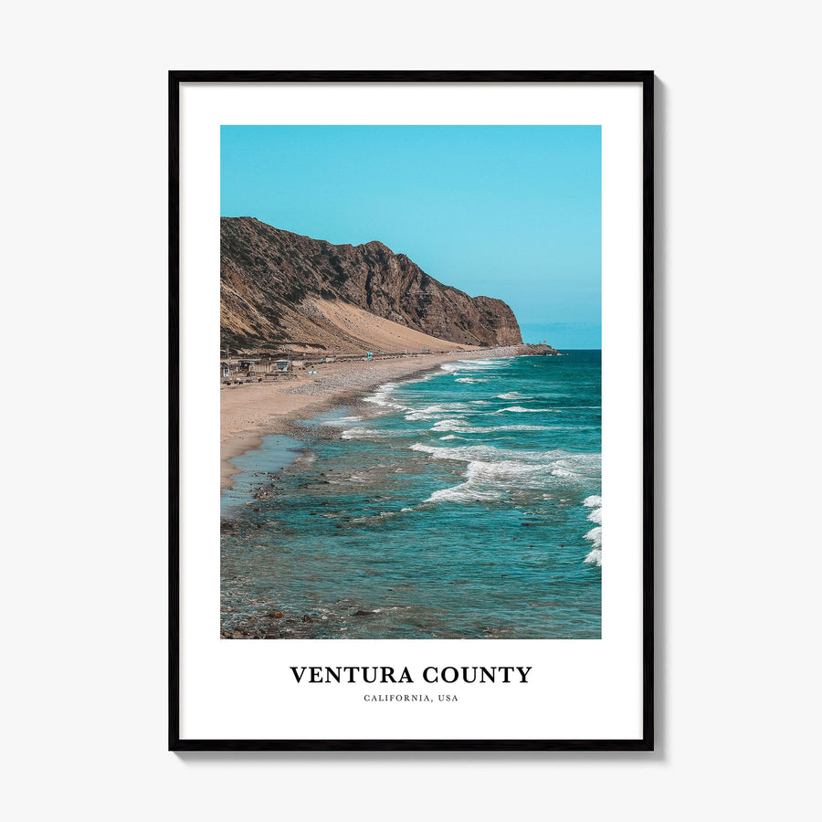 Ventura County Classic Poster, framed poster mockup