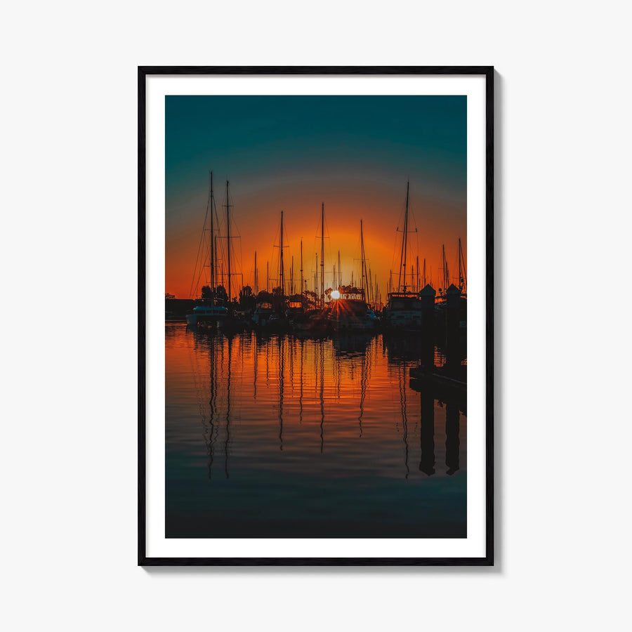 Ventura no. 2 colorful photo poster of California, USA – vertical wall art, unframed print shown in interior mockup