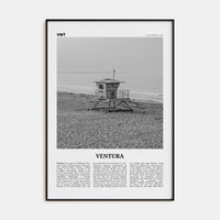 Ventura No 2 Poster Black Metal / 8x12 in Nbourhood Travel B&W Poster