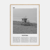 Ventura No 2 Poster Natural Wood / 8x12 in Nbourhood Travel B&W Poster