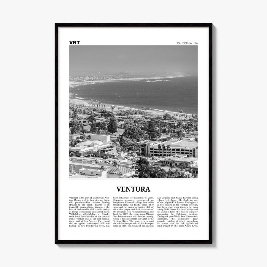 Ventura Newspaper No 1 Poster, framed poster mockup