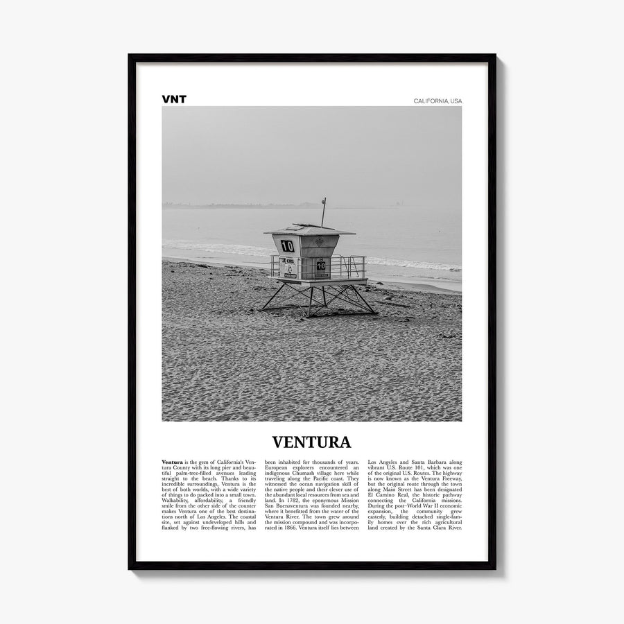 Ventura Newspaper No 2 Poster, framed poster mockup