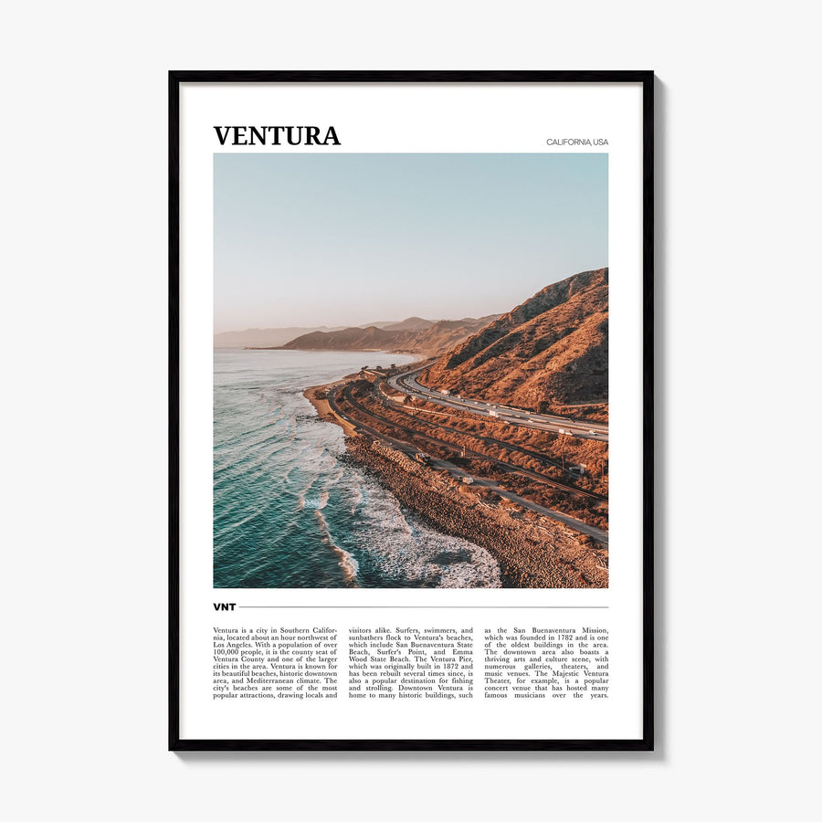 Ventura Travel No 1 Poster, framed poster mockup