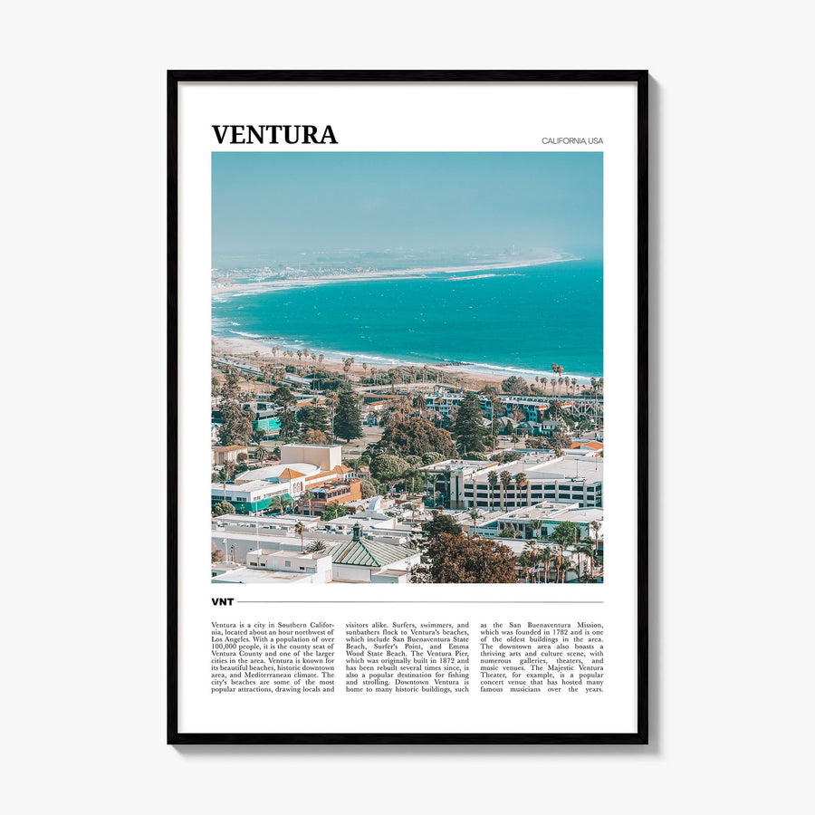 Ventura Travel No 2 Poster, framed poster mockup