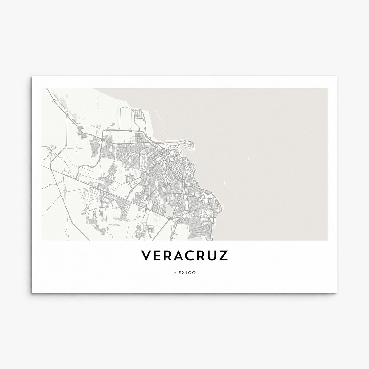 Veracruz Map Poster, print only (unframed)