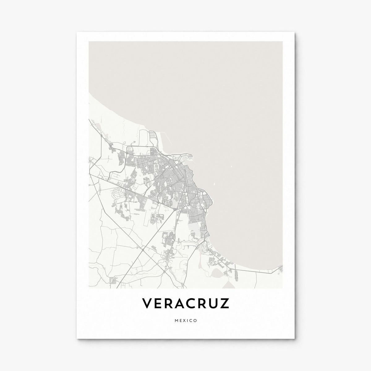 Veracruz Map Poster, print only (unframed)